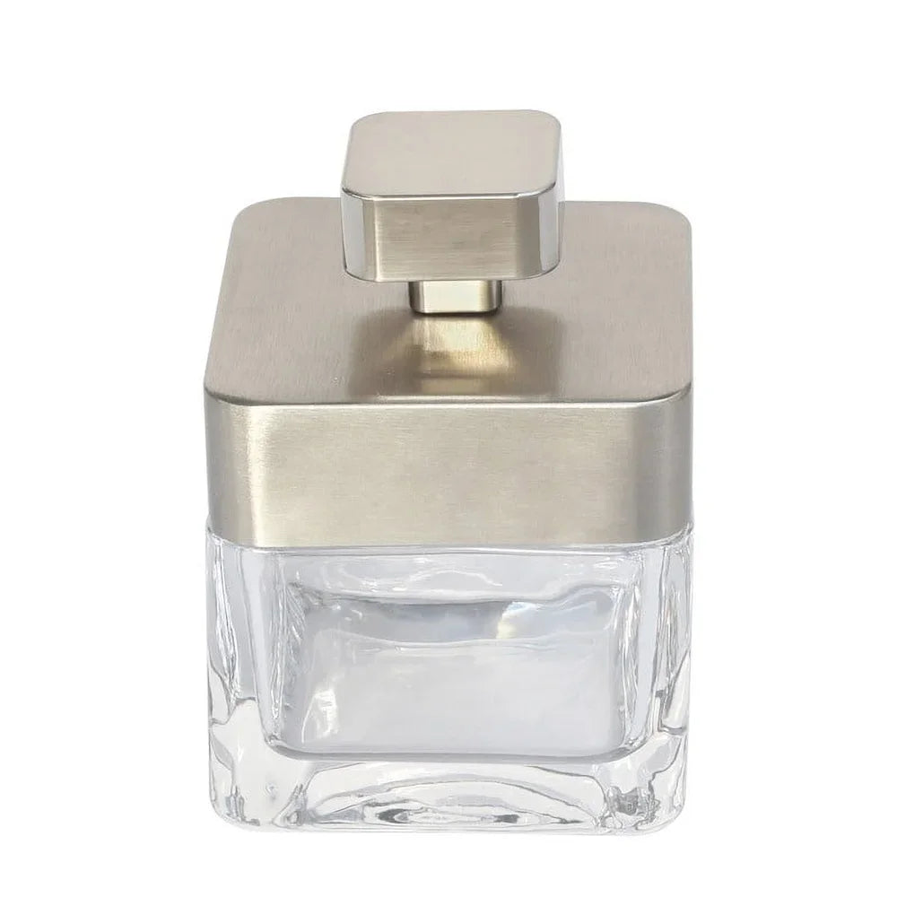 Hign-concerned Metal and Glass Covered Jar Bath Organizer