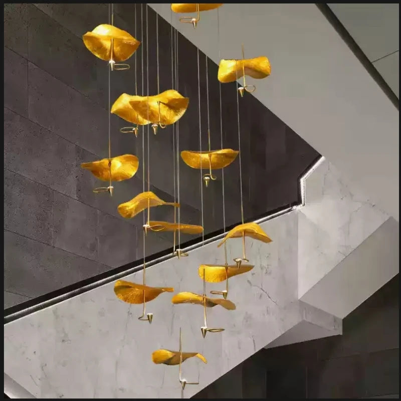 Lotus LED Chandelier Pendant Light for Living Room Fixtures