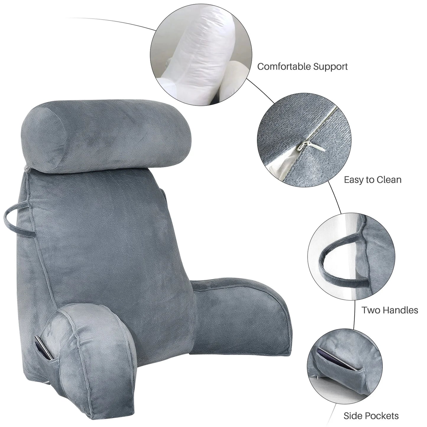 Guangdong Reading Bed Rest Pillow Triangle Cushion Headboard