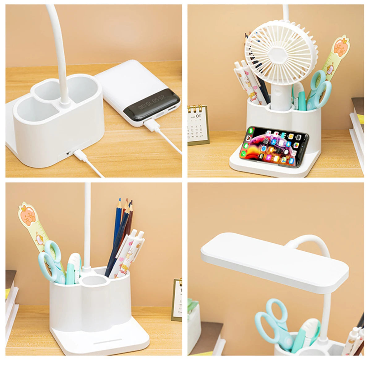 USB LED Table Lamp Eye Protection Three Lighting Modes