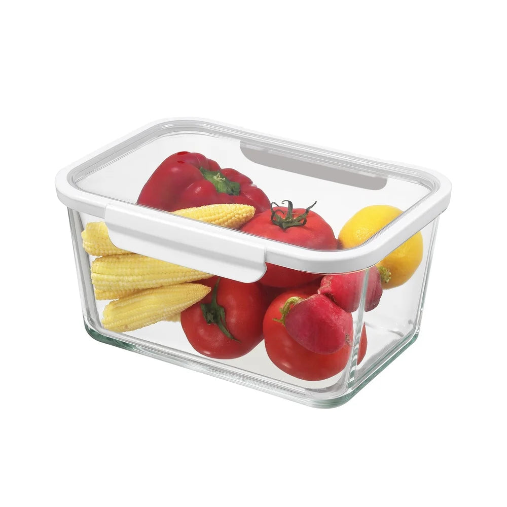 14 Cup Glass Food Storage Containers 2 Pack Tritan Lid Airtight Stackable Microwave Freezer Safe Stain Resistant Durable Jars