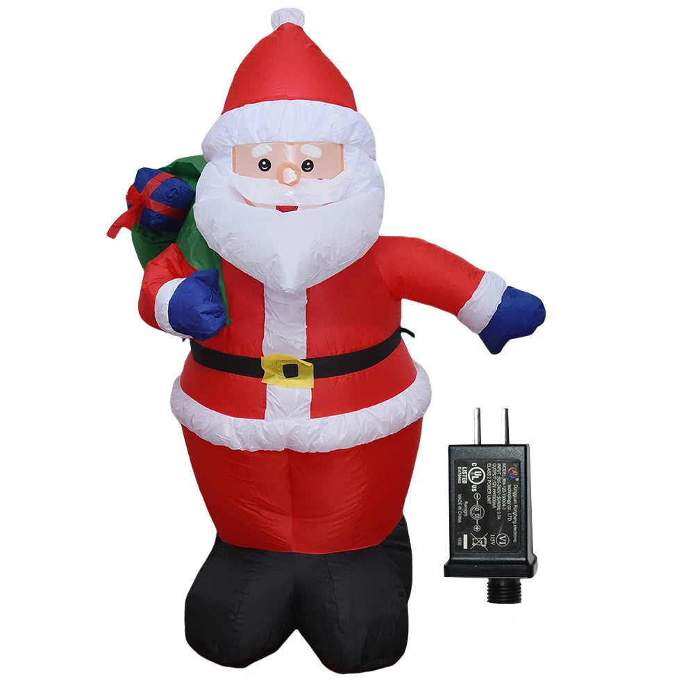 LED Inflatable Cartoon Model Decor Festival Theme Cute Air Blown Up  Christmas Dolls Decor for Xmas Garden Party Decor