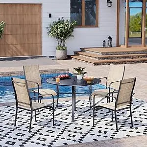 Blackwicker Rattan All Weather Patio Dining Set Tabletop
