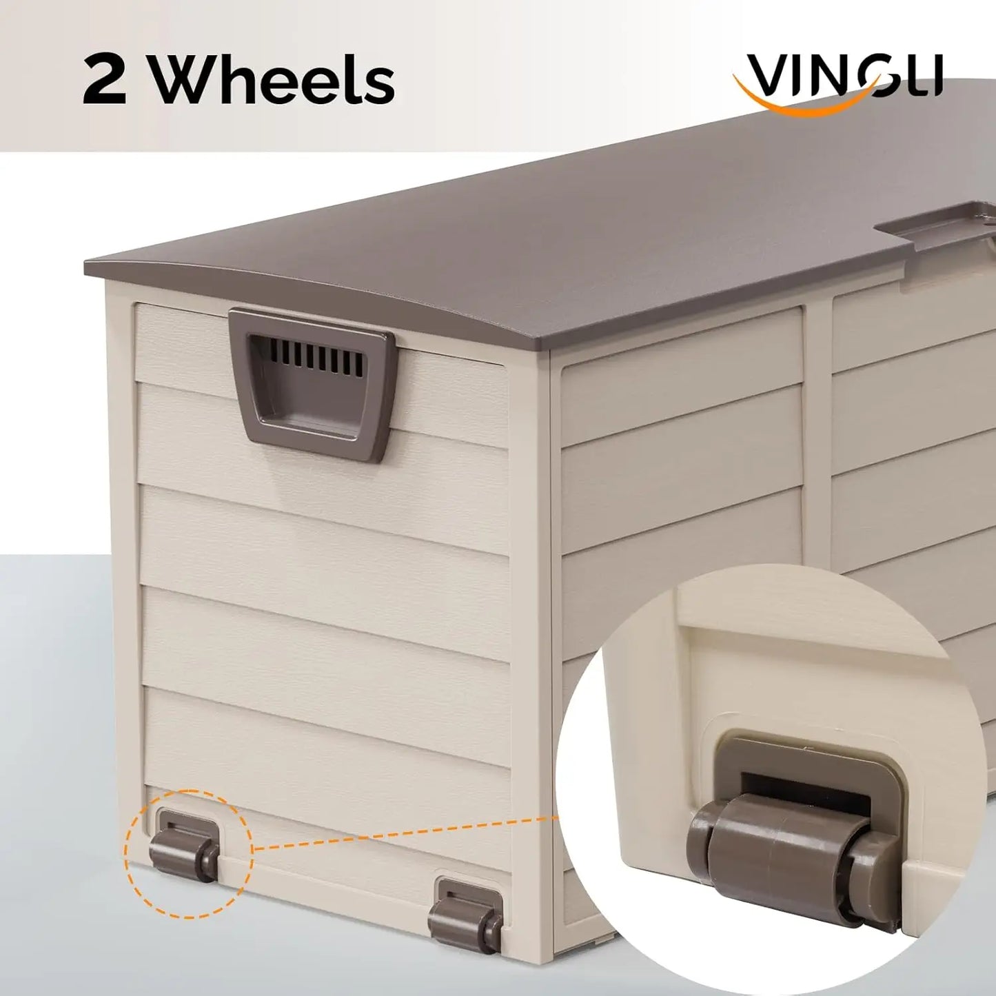 XMSJH Lockable Outdoor Storage Box Plastic Deck Box Garden