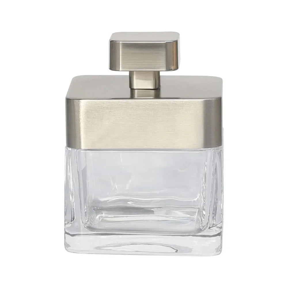 Hign-concerned Metal and Glass Covered Jar Bath Organizer