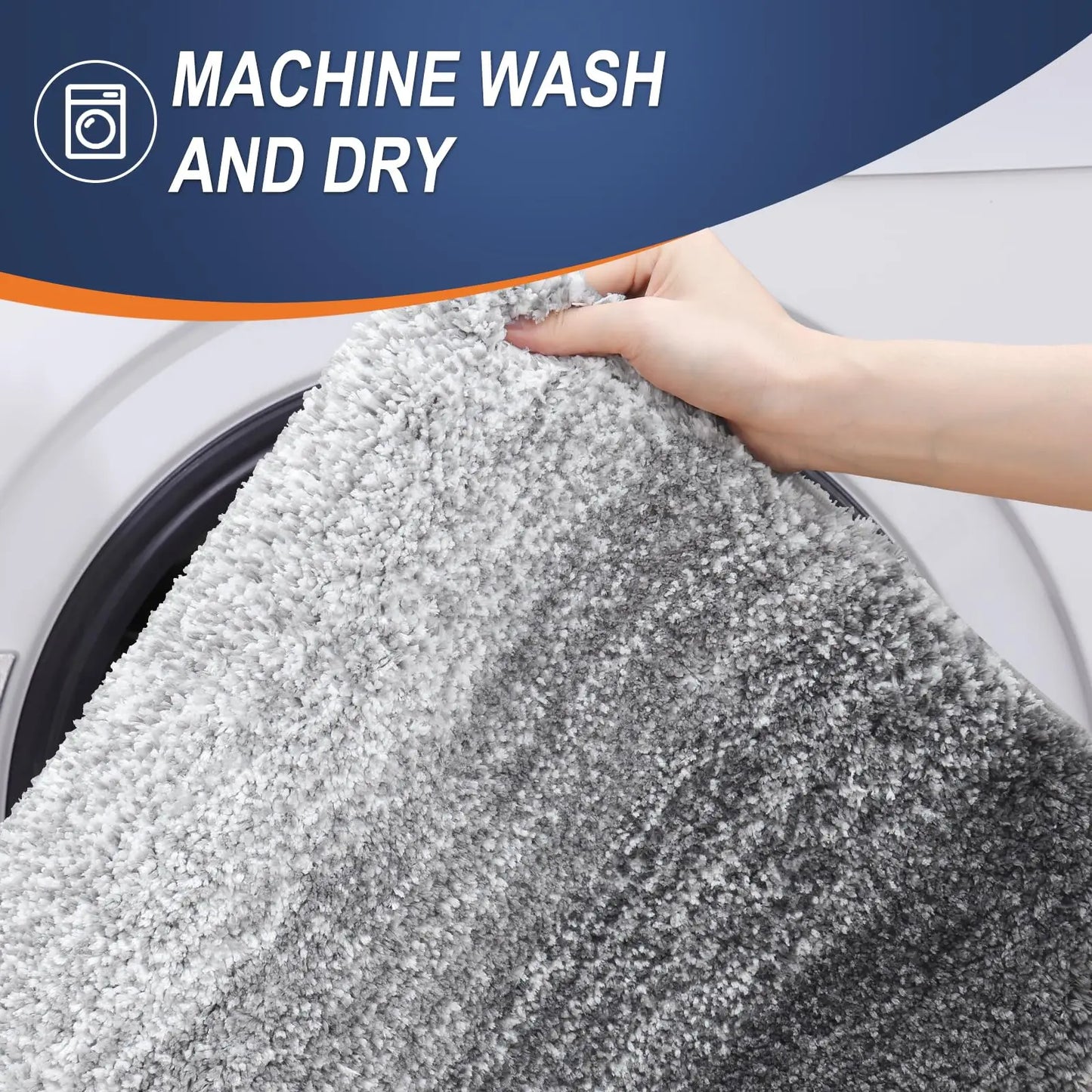 ZUIDIDCN Microfiber Bathroom Rug Anti Slip Quick Dry
