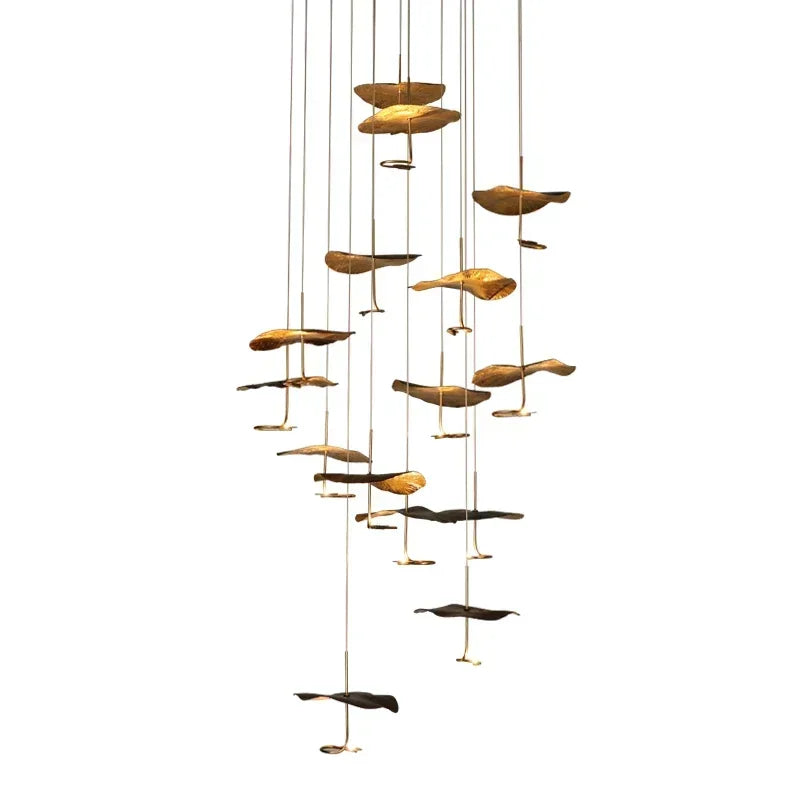 Lotus LED Chandelier Pendant Light for Living Room Fixtures