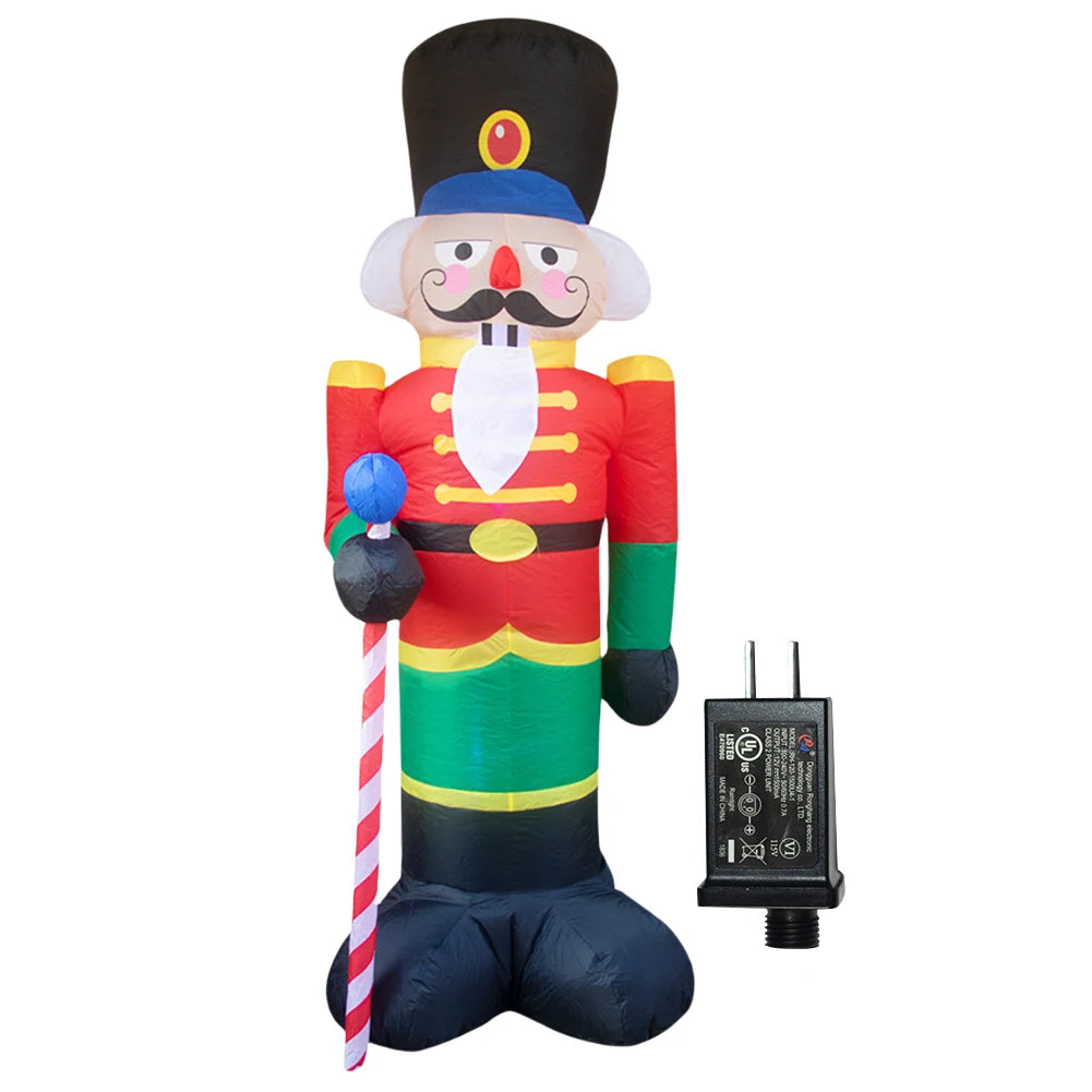 LED Inflatable Cartoon Model Decor Festival Theme Cute Air Blown Up  Christmas Dolls Decor for Xmas Garden Party Decor