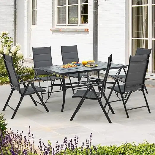 Blackwicker Rattan All Weather Patio Dining Set Tabletop