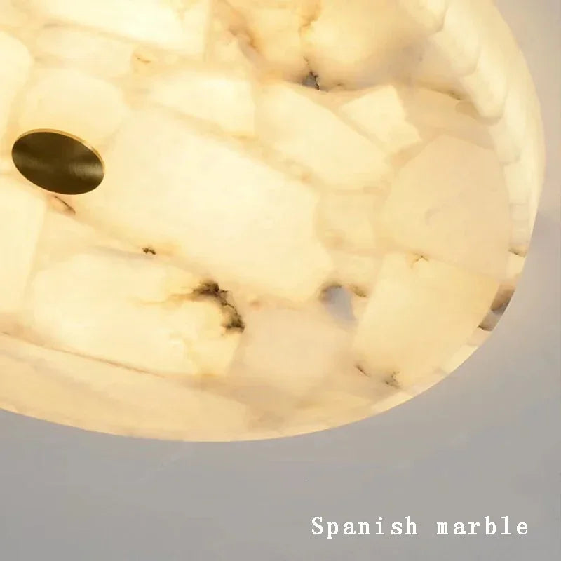 Led Marble Ceiling Chandelier Modern Home Decor Lamp