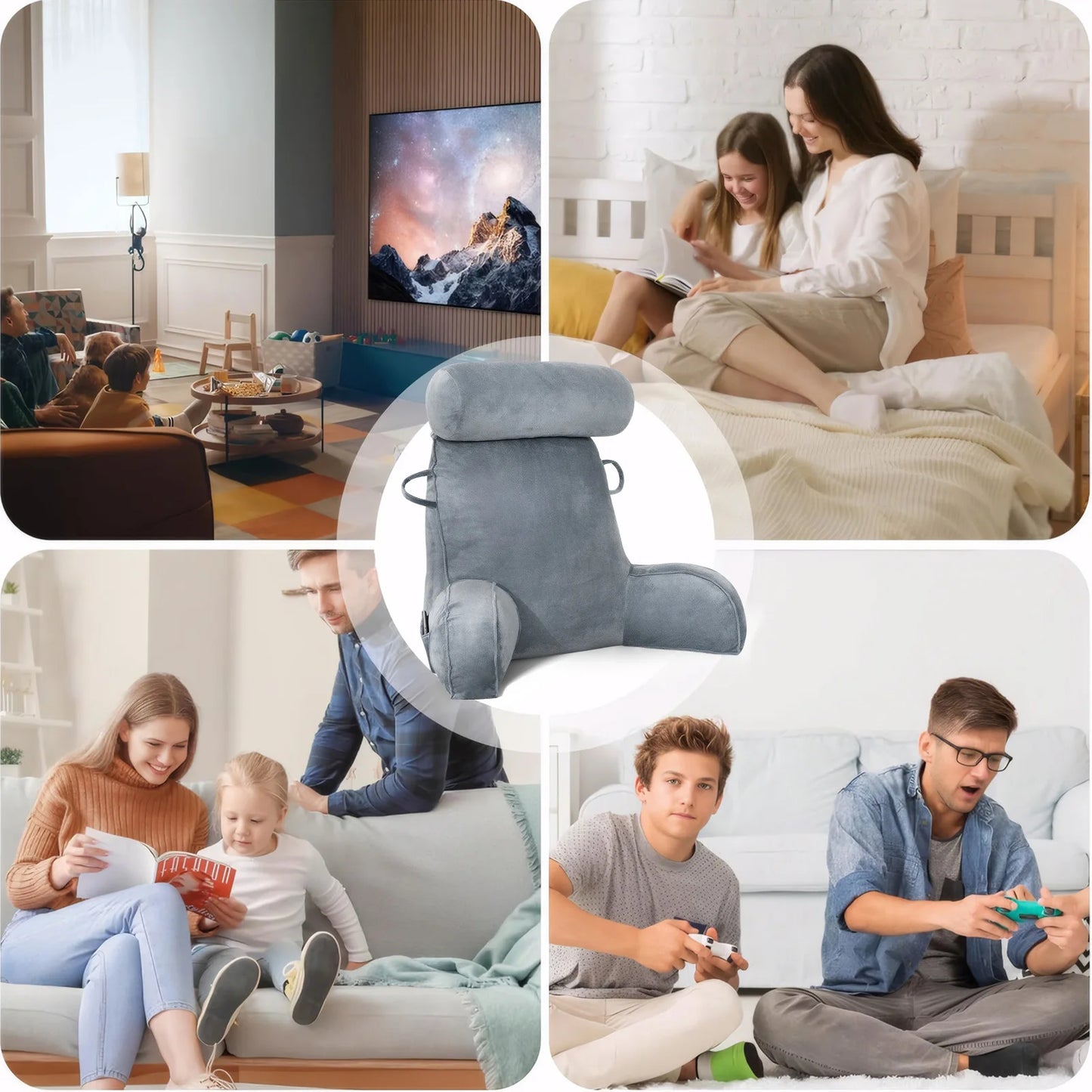 Guangdong Reading Bed Rest Pillow Triangle Cushion Headboard