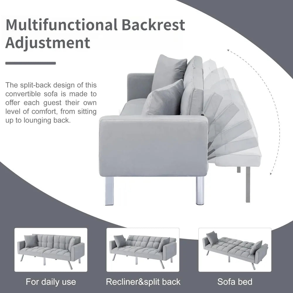 Sichuan Sofa Bed Convertible Couch With Adjustable Backrest
