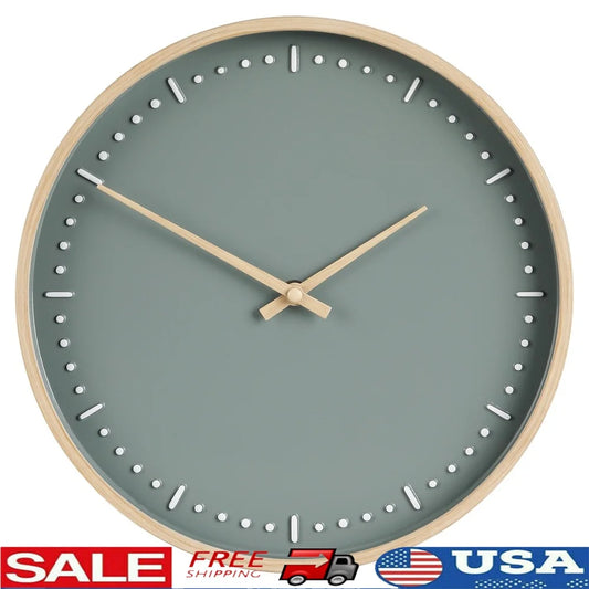 Combination Modern Analog Wall Clock Quartz Hour Markers