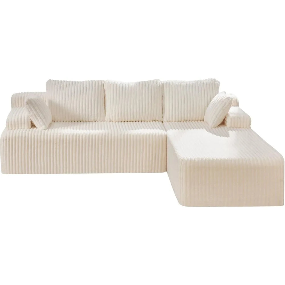 HUANZHUANG Modular Sectional L Shaped Memory Foam Couch