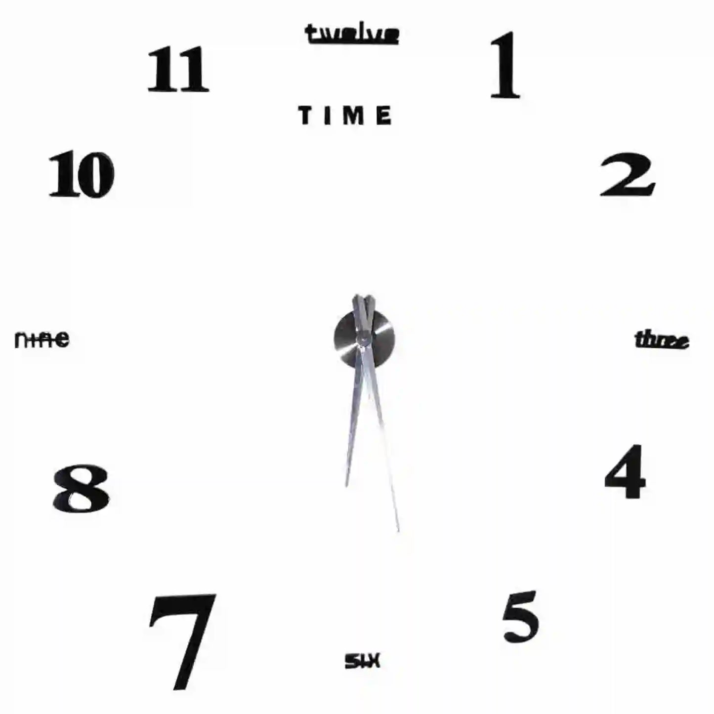 Feature Modern DIY Large Wall Clock Kit Mirror Sticker
