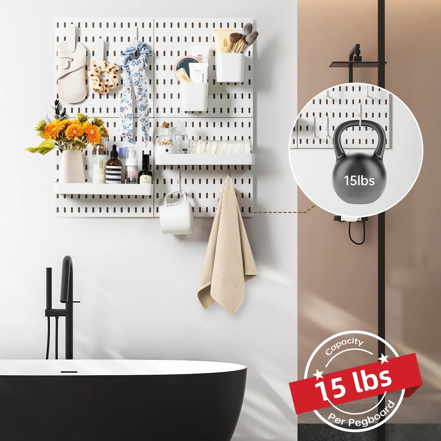 Deli Pegboard Kit 4 Pegboards And 17 Accessories Organizer