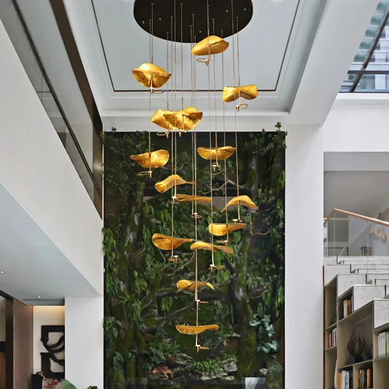 Lotus LED Chandelier Pendant Light for Living Room Fixtures