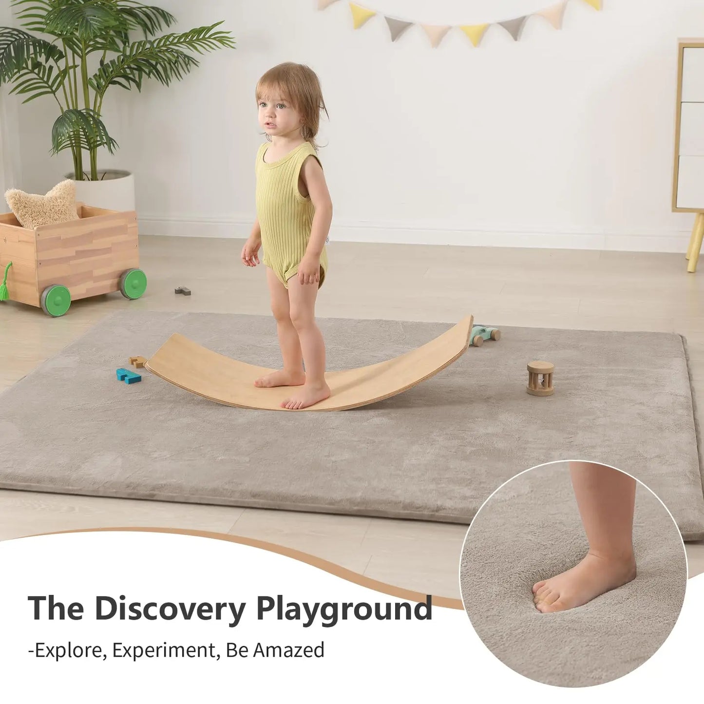 Huloo Sleep Solid Non Slip Living Room Foam Baby Play Mat