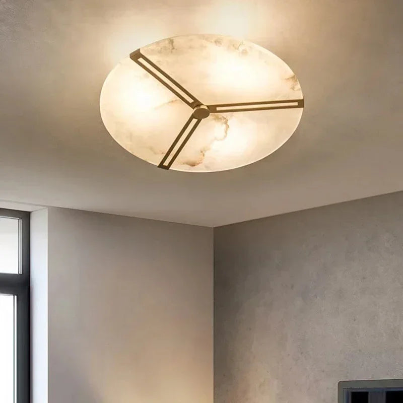 Led Marble Ceiling Chandelier Modern Home Decor Lamp