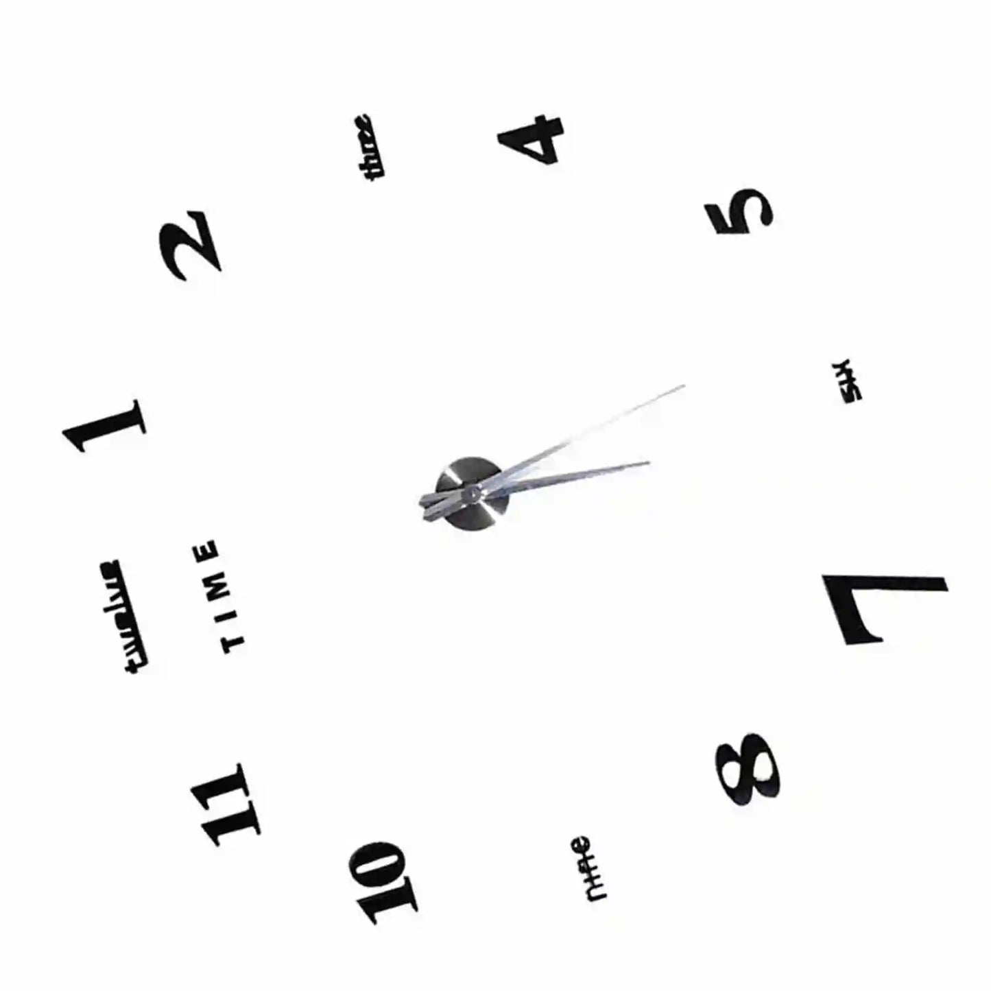 Feature Modern DIY Large Wall Clock Kit Mirror Sticker