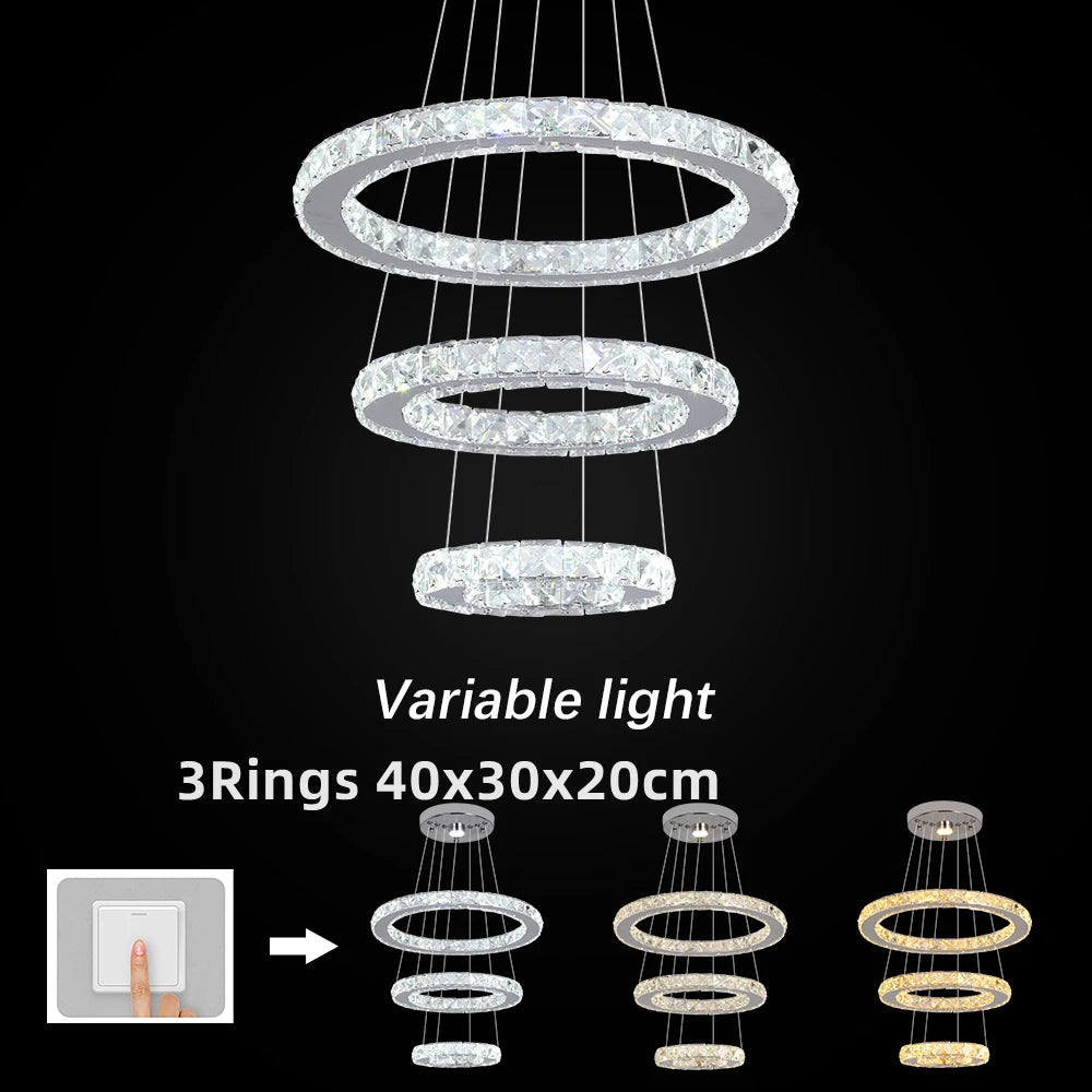 Vinilky Crystal Chandelier Pendant Light Living Room