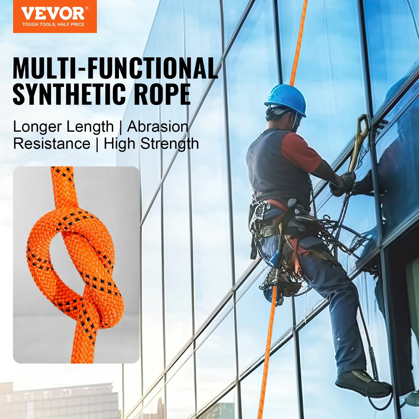 SucceBuy Dual Weave Polyester Rope 48 Strand Outdoor Cord