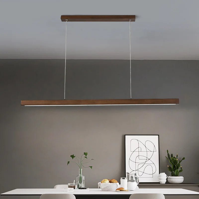 Japanese Pendant Light Walnut Nordic Wood Ceiling Lamp