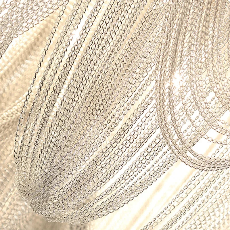 Italy Designer Stream Tassel Chandelier Aluminum Chain