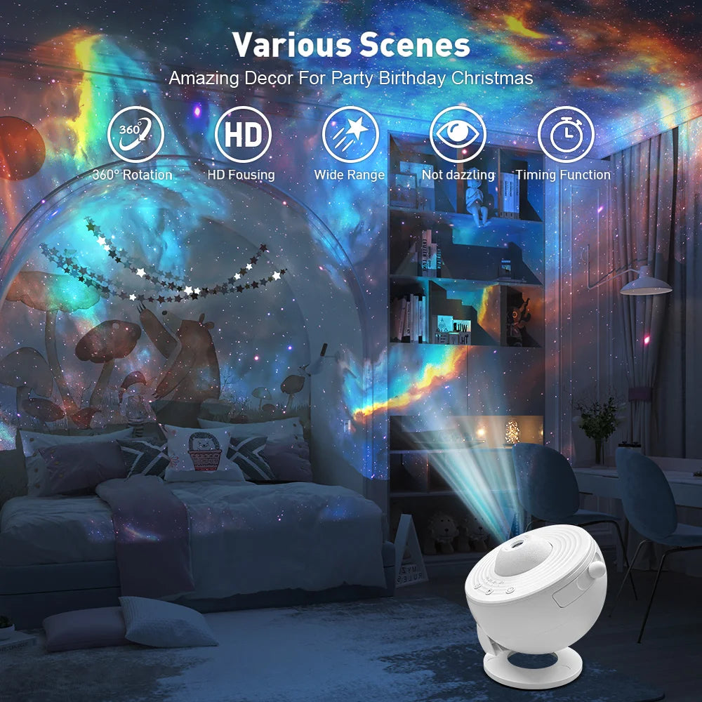 Aiopp 13 In 1 Star Projector Galaxy Night Light For Bedroom