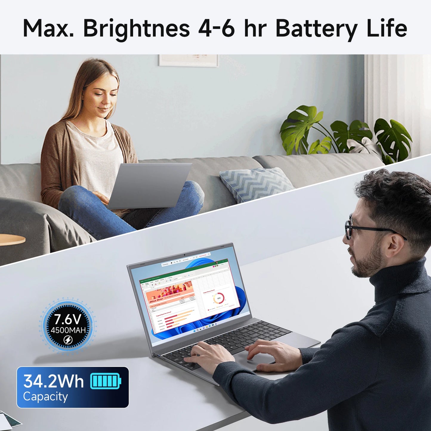 TH Laptop 8GB RAM 256GB SSD Windows 11 For Students