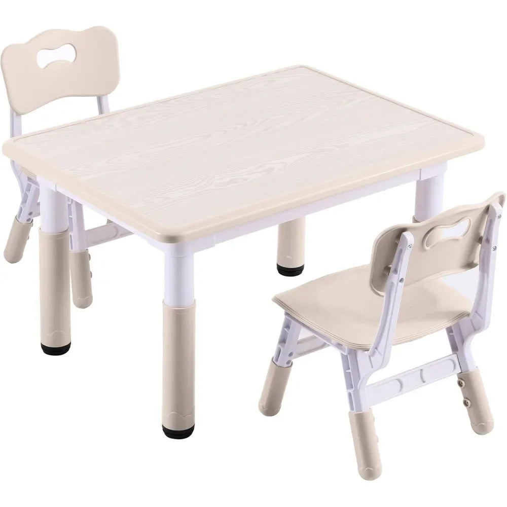 ANGDUO Kids Adjustable Table and Chair Set Graffiti
