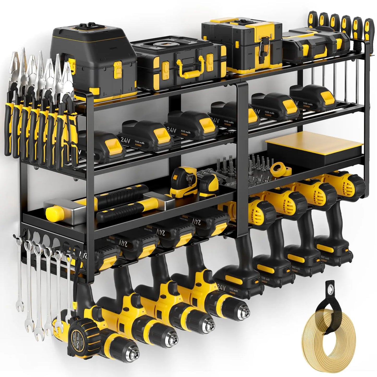 Power Tool Organizer Wall Mount Four Layer Heavy Duty Rack