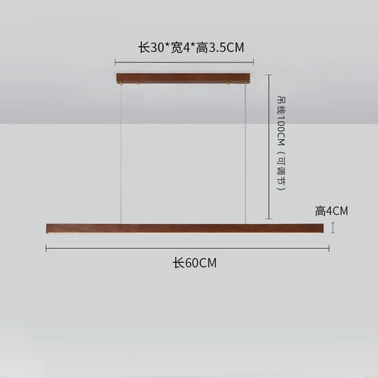 Japanese Pendant Light Walnut Nordic Wood Ceiling Lamp